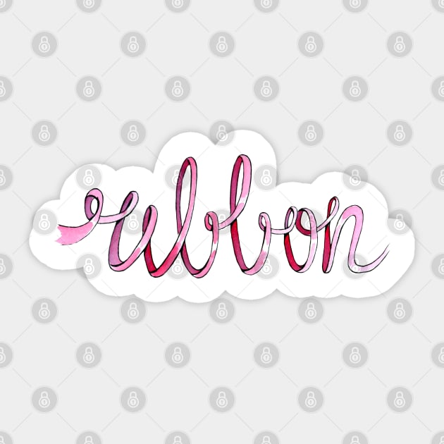 Ribbon Lace Text Sticker by jessicaguarnido